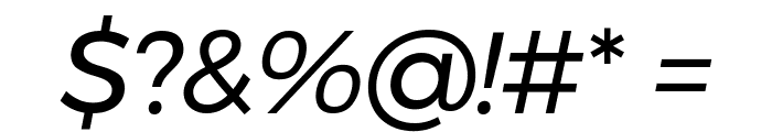 Argentum Novus Italic Font OTHER CHARS