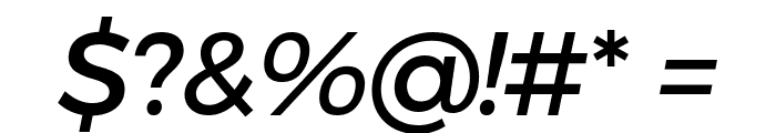 Argentum Novus Medium Italic Font OTHER CHARS