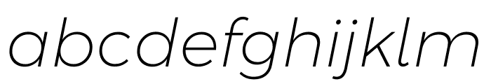 Argentum Sans ExtraLight Italic Font LOWERCASE