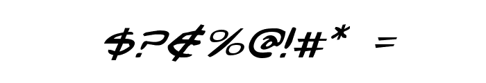 Arilon Expanded Italic Font OTHER CHARS