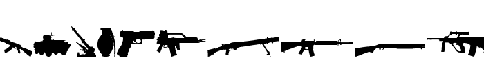 Army weapons tfb Font UPPERCASE
