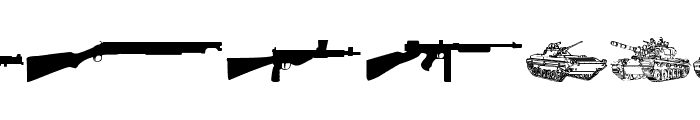Army weapons tfb Font LOWERCASE