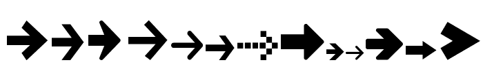 Arrow Symbols 1 Font UPPERCASE