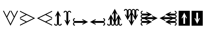 Arrows Regular Font LOWERCASE
