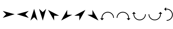 Arrows Font LOWERCASE