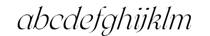 Arsenica Trial Light Italic Font LOWERCASE