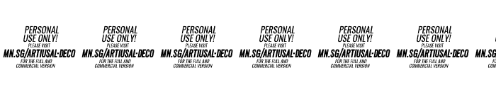Artisual Deco Black Italic PERSONAL USE ONLY PERSONAL USE ONLY Font OTHER CHARS