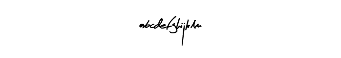 Arty Signature Font LOWERCASE