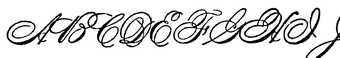 Archive Penman Script Font UPPERCASE