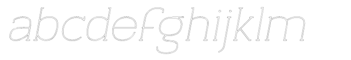 Archivio Italic Slab Outline 400 Font LOWERCASE