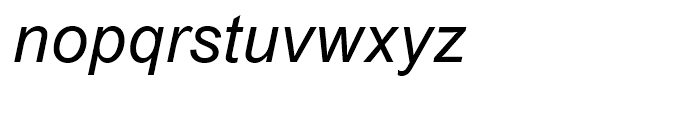 Arial Italic Font LOWERCASE
