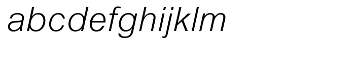 Arial Light Italic Font LOWERCASE