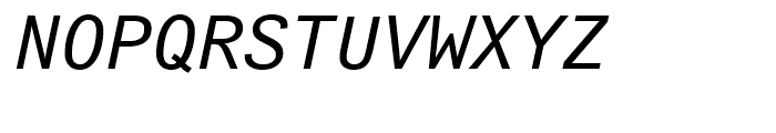 Arial Monospaced Oblique Font UPPERCASE