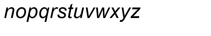 Arial OS Italic Font LOWERCASE