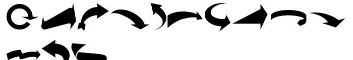 Arrowmatic Regular Font LOWERCASE