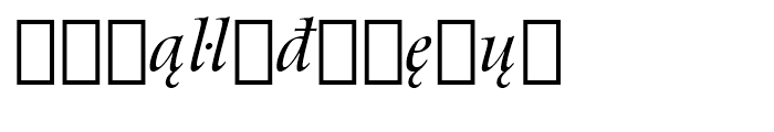 Arrus BT Italic Extension Font LOWERCASE