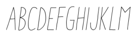 Aracne Soft Condensed Light Italic Font UPPERCASE