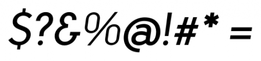 Aramis DemiBold Italic Font OTHER CHARS
