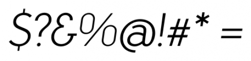 Aramis Light Italic Font OTHER CHARS