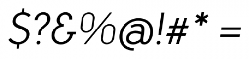 Aramis SemiLight Italic Font OTHER CHARS
