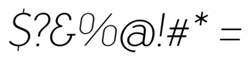 Aramis XLight Italic Font OTHER CHARS