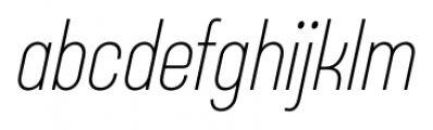 Arch Cond Light Oblique Font LOWERCASE