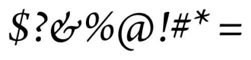 Arno Pro Italic Font OTHER CHARS
