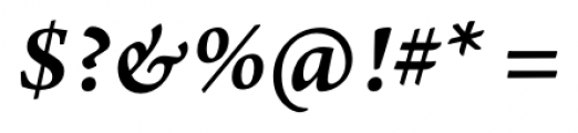 Arno Pro Small Text Semibold Italic Font OTHER CHARS