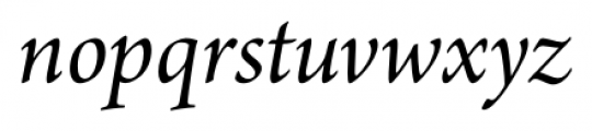 Arno Pro Subhead Italic Font LOWERCASE