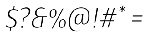 Artigua Thin Italic Font OTHER CHARS