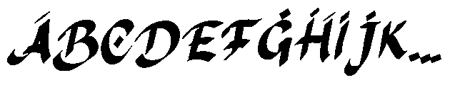 Arabic Qalam Font UPPERCASE