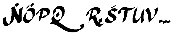 Arabic Qalam Font UPPERCASE