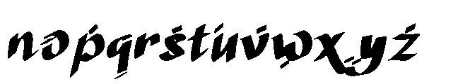 Arabic Qalam Font LOWERCASE