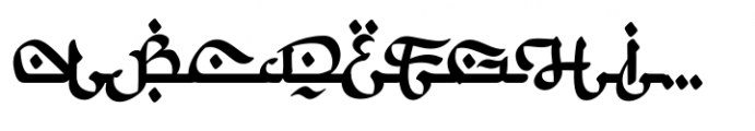 Arabic Script Regular Font UPPERCASE