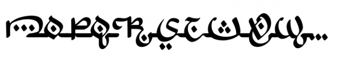 Arabic Script Regular Font UPPERCASE