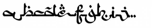 Arabic Script Regular Font LOWERCASE