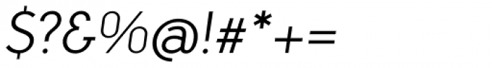 Aramis Semi Light Italic Font OTHER CHARS