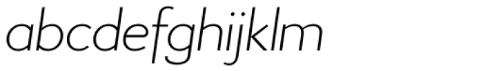 Aramis XLight Italic Font LOWERCASE