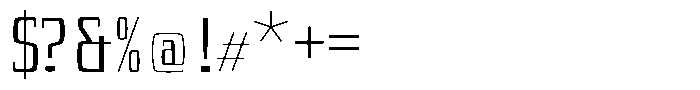 Arany Extralight Font OTHER CHARS