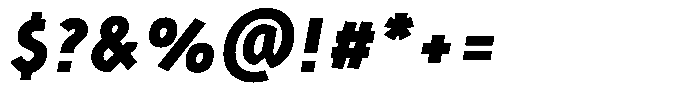 Aras Heavy Italic Font OTHER CHARS