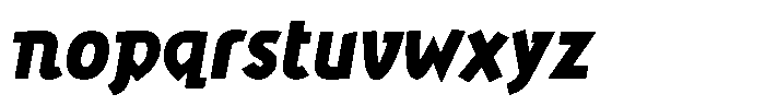 Aras Heavy Italic Font LOWERCASE
