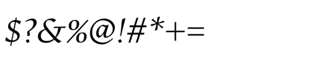 Arastradero Light Italic Font OTHER CHARS
