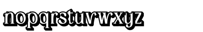 Arbane Extrude Right Font LOWERCASE