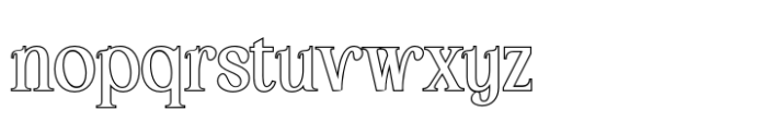 Arbane Outline Font LOWERCASE