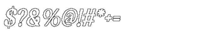 Arbane Pixel Outline Font OTHER CHARS