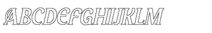 Arbane Pixel Outline Font UPPERCASE