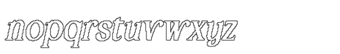 Arbane Pixel Outline Font LOWERCASE