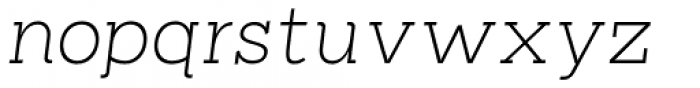 Arbour Extra Light Italic Font LOWERCASE