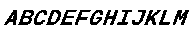 Arcadium Mono Bold Italic Font UPPERCASE
