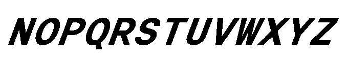 Arcadium Mono Bold Italic Font UPPERCASE